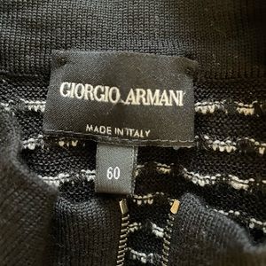 Giorgio Armani Zip Up Sweater Size 60